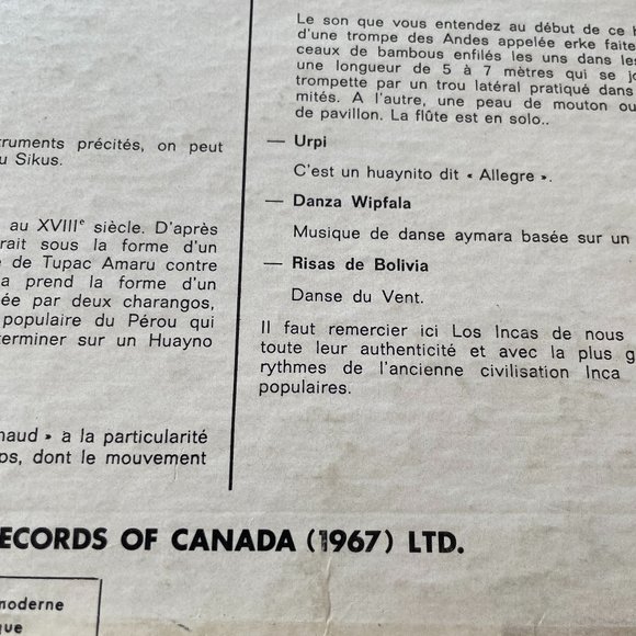 Los Incas - Flûte des Andes - Vintage Vinyl 1967 - Picture 4 of 5
